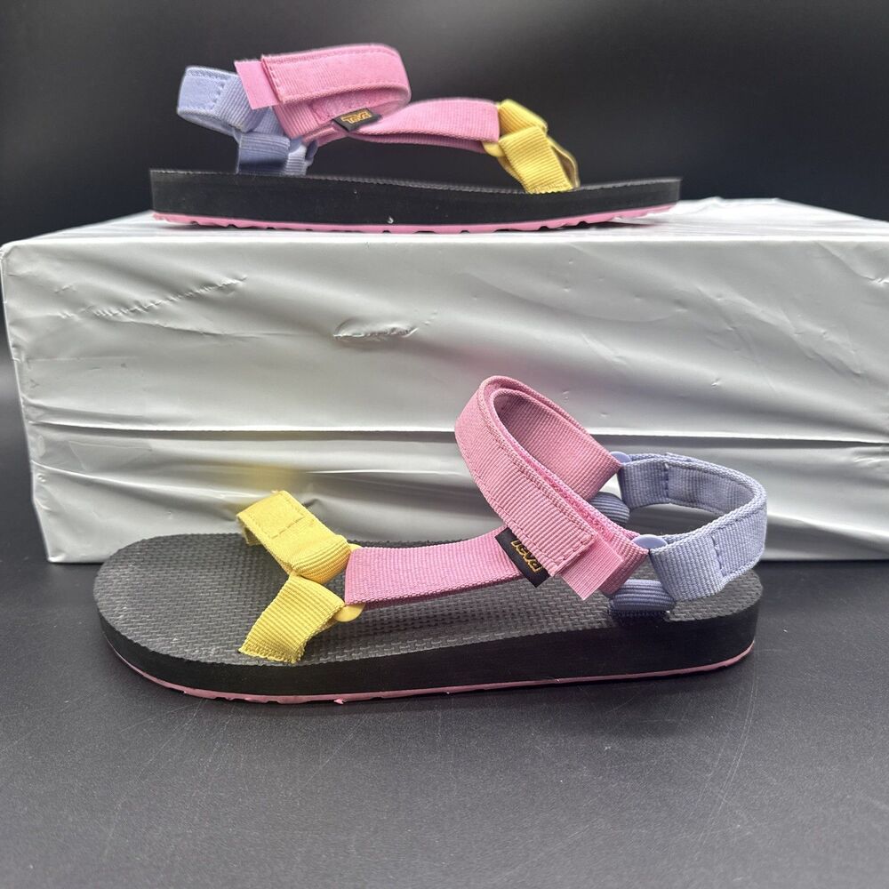 Teva Universal Sandals Size 5 Black, Purple, Pink, Yellow